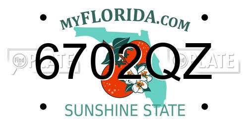 6702QZ Florida License Plate