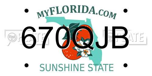 670QJB Florida License Plate