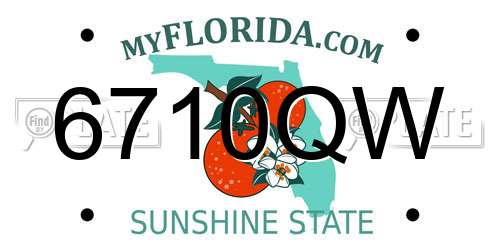 6710QW Florida License Plate