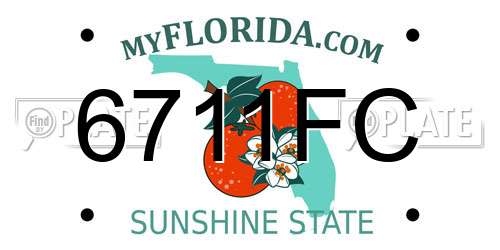 6711FC Florida License Plate