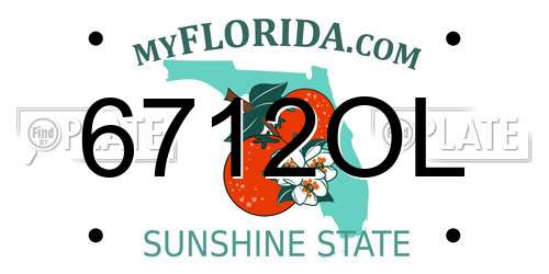 6712OL Florida License Plate