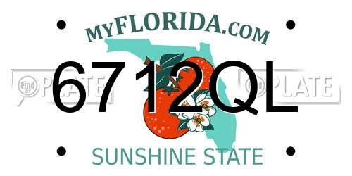 6712QL Florida License Plate