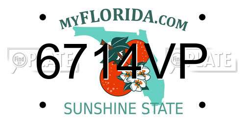 6714VP Florida License Plate