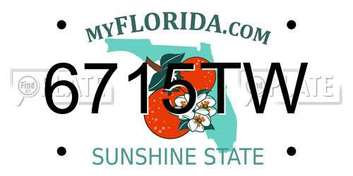 6715TW Florida License Plate
