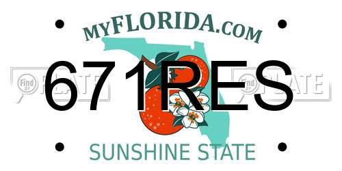 671RES Florida License Plate