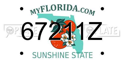 67211Z Florida License Plate