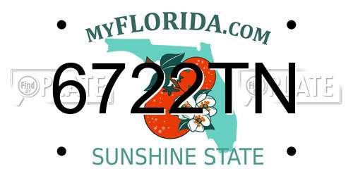 6722TN Florida License Plate