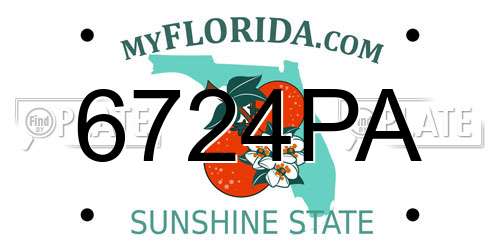 6724PA Florida License Plate