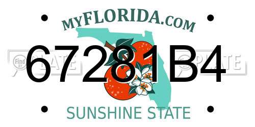 67281B4 Florida License Plate
