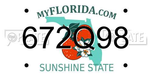 672Q98 Florida License Plate