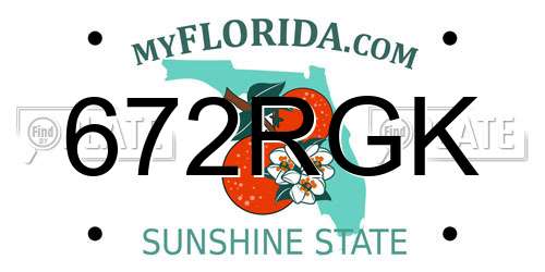 672RGK Florida License Plate