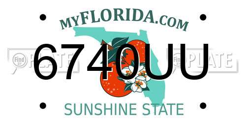 6740UU Florida License Plate