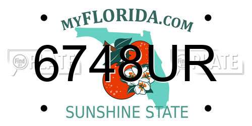 6748UR Florida License Plate