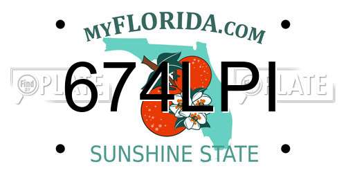 674LPI Florida License Plate