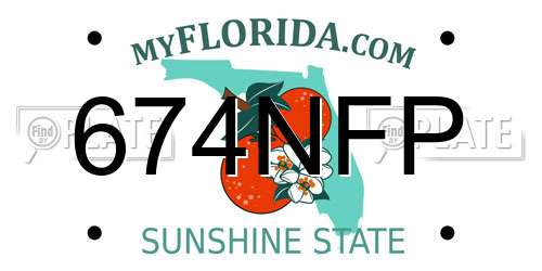 674NFP Florida License Plate