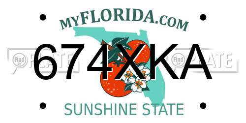 674XKA Florida License Plate