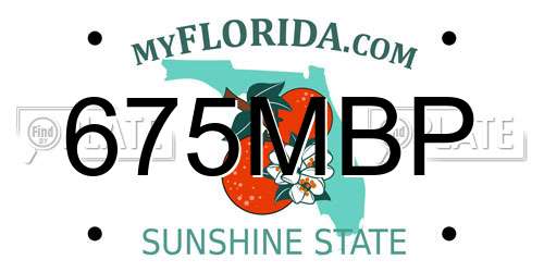 675MBP Florida License Plate