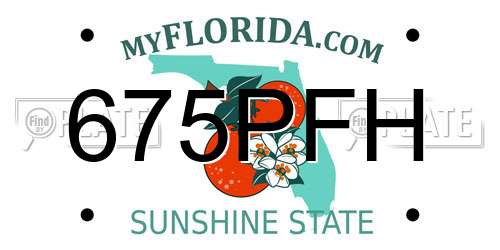 675PFH Florida License Plate