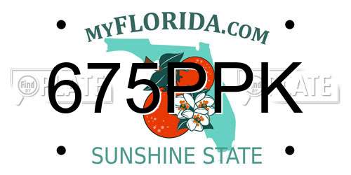 675PPK Florida License Plate