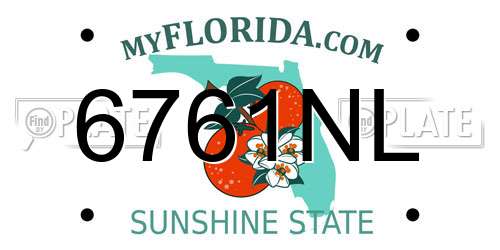 6761NL Florida License Plate