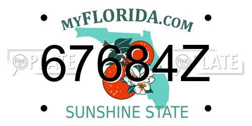 67684Z Florida License Plate