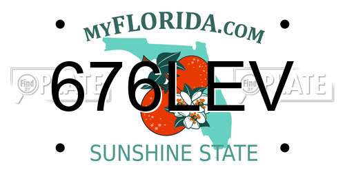 676LEV Florida License Plate