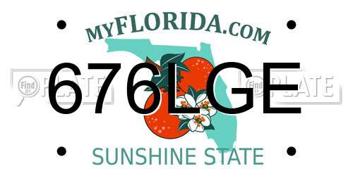 676LGE Florida License Plate