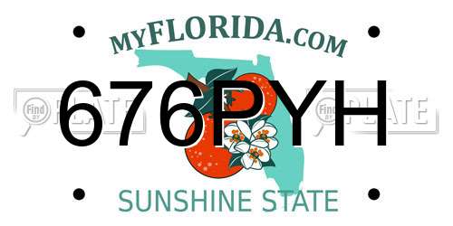 676PYH Florida License Plate