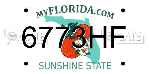 6773HF Florida License Plate