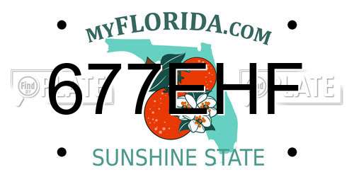 677EHF Florida License Plate