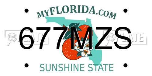 677MZS Florida License Plate