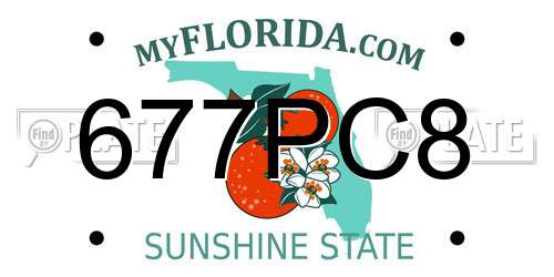 677PC8 Florida License Plate