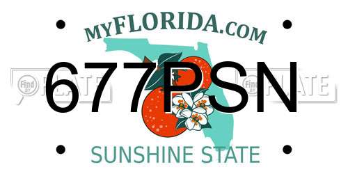 677PSN Florida License Plate