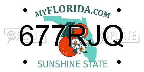 677RJQ Florida License Plate