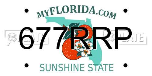 677RRP Florida License Plate