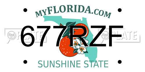 677RZF Florida License Plate