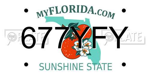 677YFY Florida License Plate