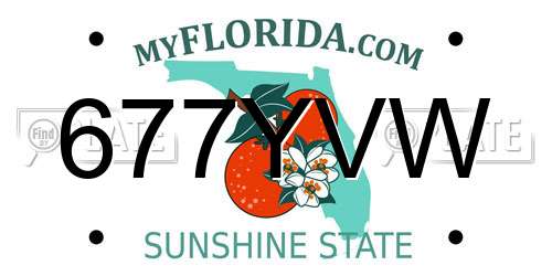 677YVW Florida License Plate