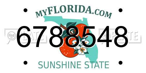 6788548 Florida License Plate
