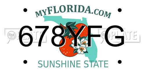 678YFG Florida License Plate