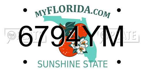 6794YM Florida License Plate