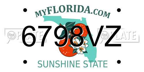 6798VZ Florida License Plate