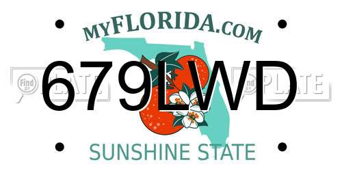 679LWD Florida License Plate