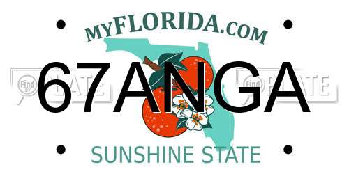 67ANGA Florida License Plate