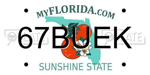 67BUEK Florida License Plate