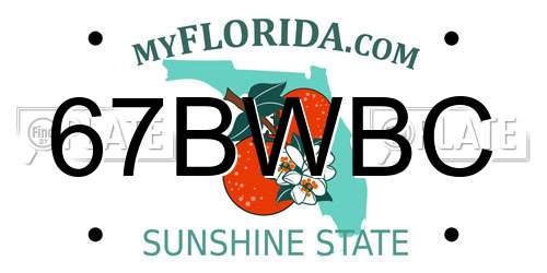 67BWBC Florida License Plate