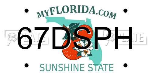 67DSPH Florida License Plate