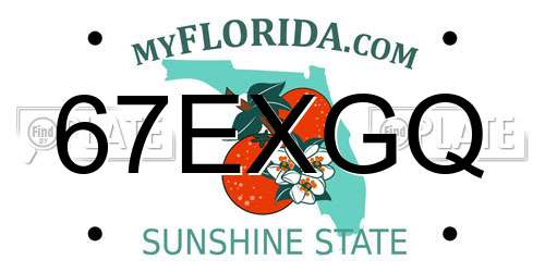 67EXGQ Florida License Plate