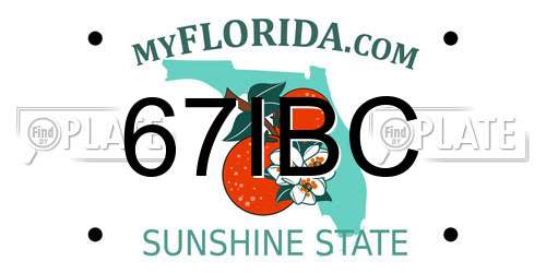67IBC Florida License Plate