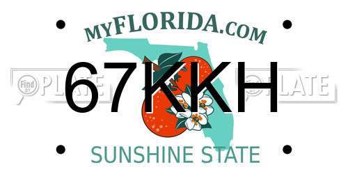 67KKH Florida License Plate
